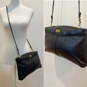 SOLD🚫RARE Vintage 80s Etienne Aigner Navy Blue Leather Crossbody/Clutch